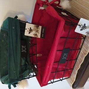 Nwt Rae Dunn metal baskets